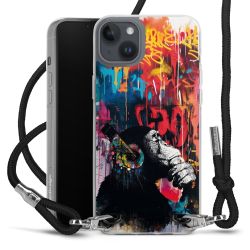 New Carry Case Transparent Stoff schwarz/silber