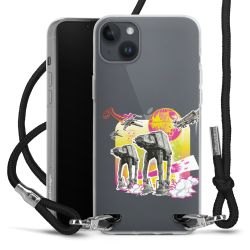 New Carry Case Transparent Stoff schwarz/silber