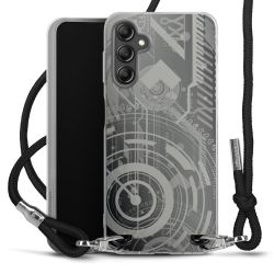 Carry Case Transparent Fabric black/silver