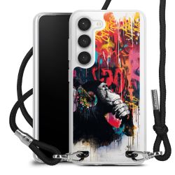 New Carry Case Transparent Stoff schwarz/silber