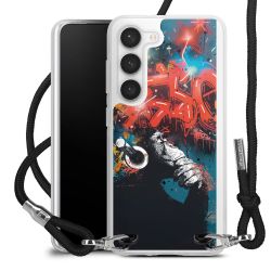 New Carry Case Transparent Stoff schwarz/silber