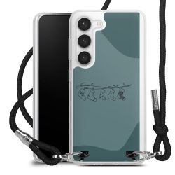 New Carry Case Transparent Stoff schwarz/silber