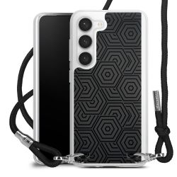 New Carry Case Transparent Stoff schwarz/silber