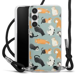 New Carry Case Transparent Stoff schwarz/silber