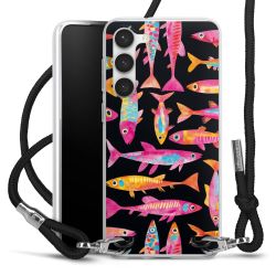 New Carry Case Transparent Stoff schwarz/silber