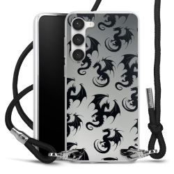 New Carry Case Transparent Stoff schwarz/silber