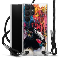 New Carry Case Transparent Stoff schwarz/silber