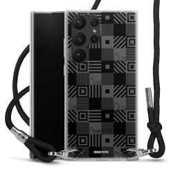 New Carry Case Transparent Stoff schwarz/silber