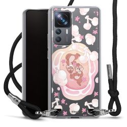 New Carry Case Transparent Stoff schwarz/silber