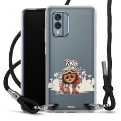 New Carry Case Transparent Stoff schwarz/silber