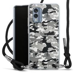 New Carry Case Transparent Stoff schwarz/silber