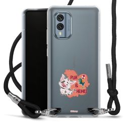 New Carry Case Transparent Stoff schwarz/silber