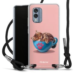 New Carry Case Transparent Stoff schwarz/silber