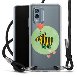 New Carry Case Transparent Stoff schwarz/silber