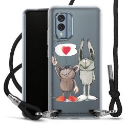 New Carry Case Transparent Stoff schwarz/silber