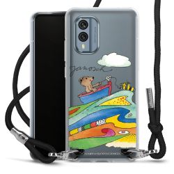 New Carry Case Transparent Stoff schwarz/silber