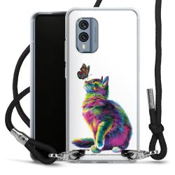 New Carry Case Transparent Stoff schwarz/silber