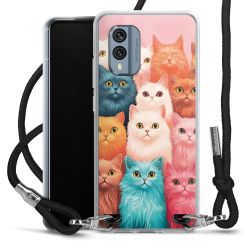 New Carry Case Transparent Stoff schwarz/silber