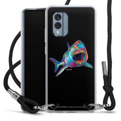 New Carry Case Transparent Stoff schwarz/silber