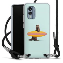 New Carry Case Transparent Stoff schwarz/silber