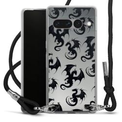 New Carry Case Transparent Stoff schwarz/silber