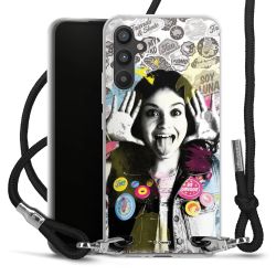 Carry Case Transparent Fabric black/silver