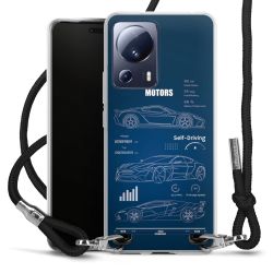 New Carry Case Transparent Stoff schwarz/silber