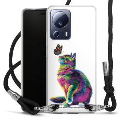 New Carry Case Transparent Stoff schwarz/silber