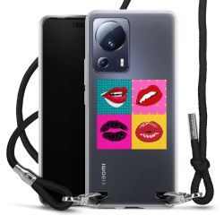 New Carry Case Transparent Stoff schwarz/silber