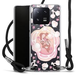 New Carry Case Transparent Stoff schwarz/silber