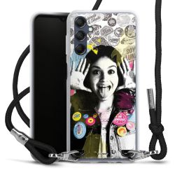 Carry Case Transparent Fabric black/silver