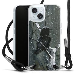 Carry Case Transparent Fabric black/silver