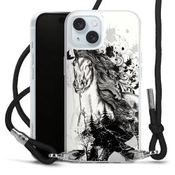 Carry Case Transparent Fabric black/silver