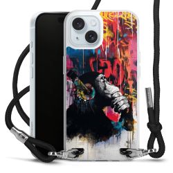 New Carry Case Transparent Stoff schwarz/silber