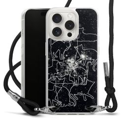 Carry Case Transparent Fabric black/silver