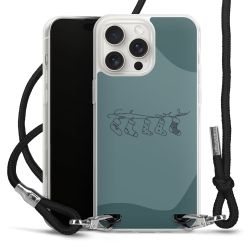 New Carry Case Transparent Stoff schwarz/silber