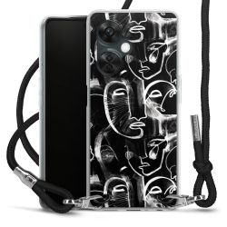 Carry Case Transparent Fabric black/silver