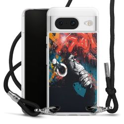 New Carry Case Transparent Stoff schwarz/silber