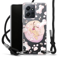 New Carry Case Transparent Stoff schwarz/silber