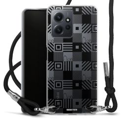 New Carry Case Transparent Stoff schwarz/silber