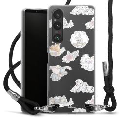 New Carry Case Transparent Stoff schwarz/silber