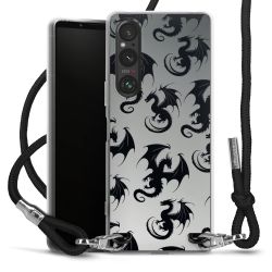 New Carry Case Transparent Stoff schwarz/silber