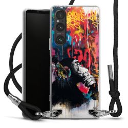 New Carry Case Transparent Stoff schwarz/silber