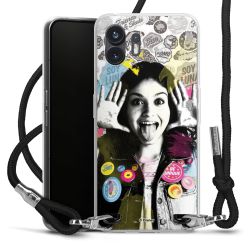 Carry Case Transparent Fabric black/silver