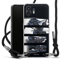 Carry Case Transparent Fabric black/silver