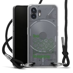 New Carry Case Transparent Stoff schwarz/silber