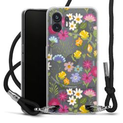 New Carry Case Transparent Stoff schwarz/silber