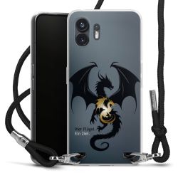 New Carry Case Transparent Stoff schwarz/silber