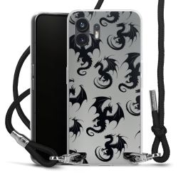 New Carry Case Transparent Stoff schwarz/silber