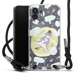 New Carry Case Transparent Stoff schwarz/silber